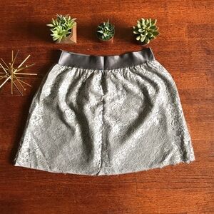 J. Crew Silver Lace Skirt
